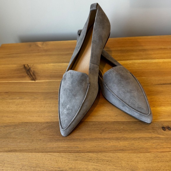 J. Jill Shoes - J. Jill Women  9.5M Gray Suede Leather Pointed Toe Loafer Flats Classic Luxury